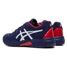 Asics Buty tenisowe Gel Resolution 8 Allcourt granatowo/czerwone dziecięce